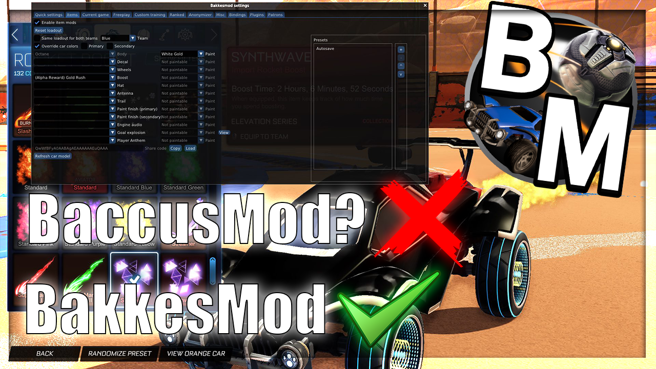 Bacchus Mod Rocket League: Are you looking for BakkesMod instead?