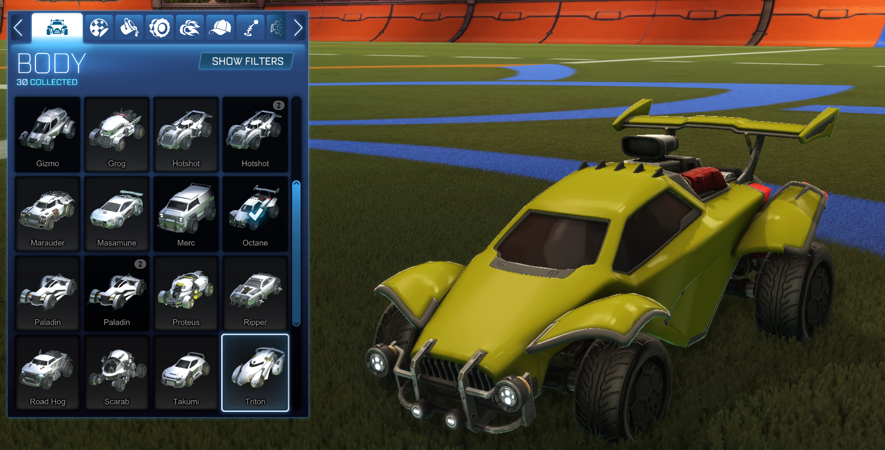 The default octane which all players get given when they join Rocket League