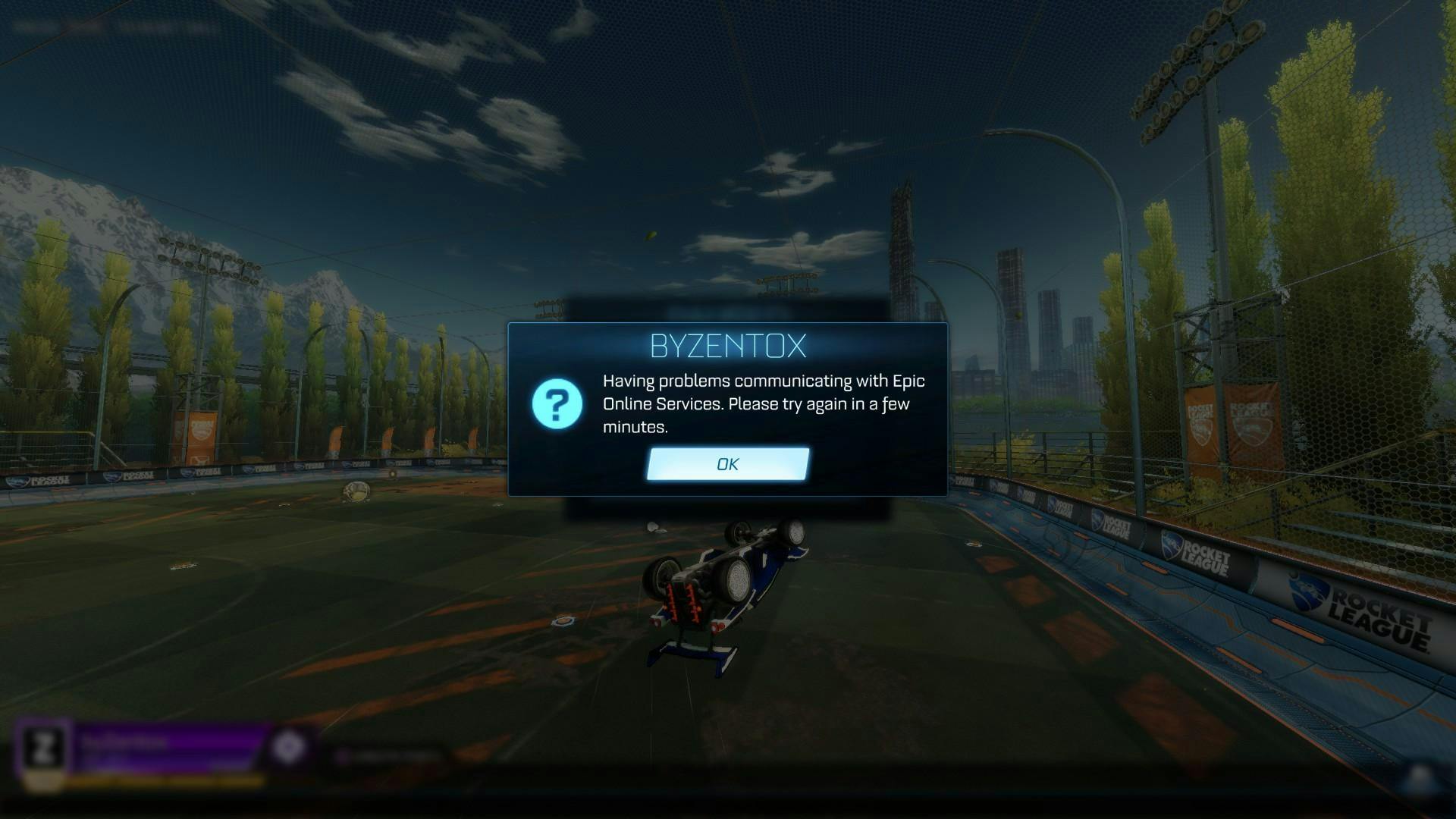 Server Connection Issues Popup in Rocket League