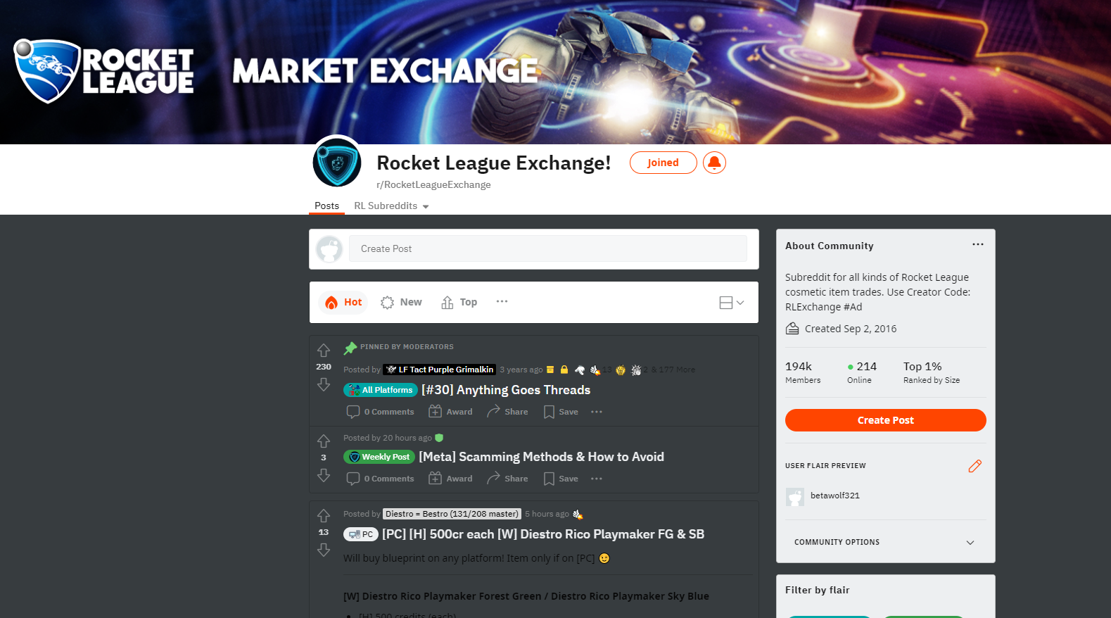 RLExchange / Rocket League Exchange Reddit